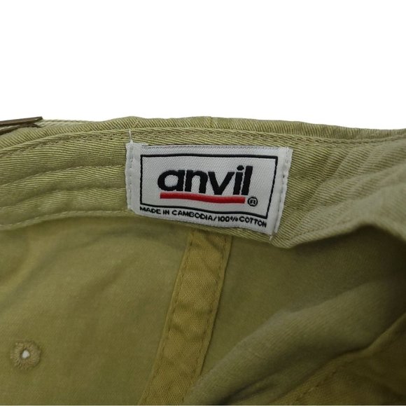 Anvil American Savings Bank Adjustable Cap Trucker Baseball Hat Blue Khaki - Picture 12 of 12